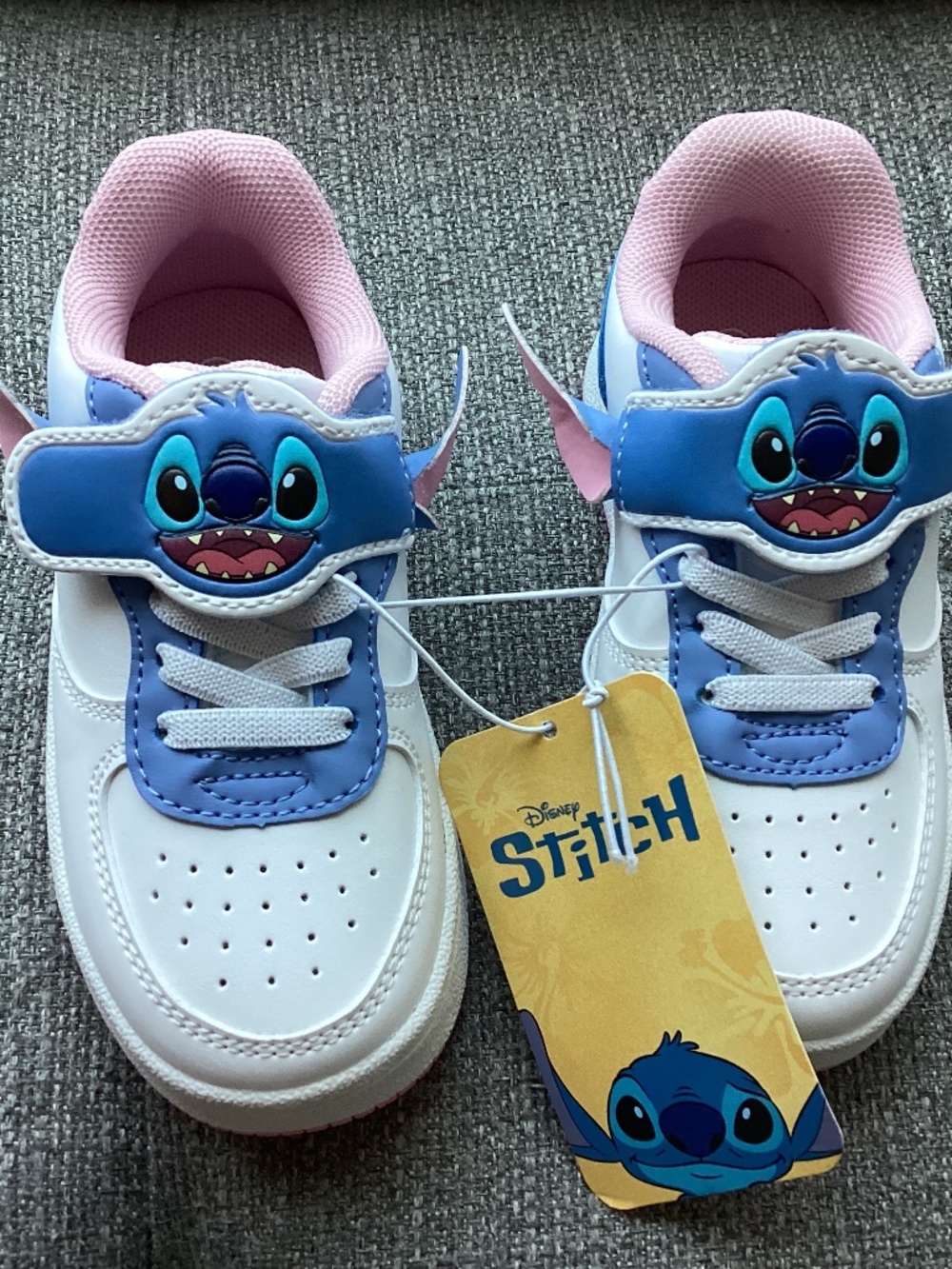 Girls Disney Cream/Lilo & Stitch Printed Sneakers